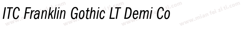 ITC Franklin Gothic LT Demi Compressed Italic字体转换
